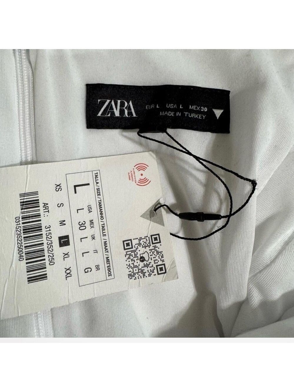 Zara White Pleated Tennis Golf Dress size L Large - Picture 6 of 6